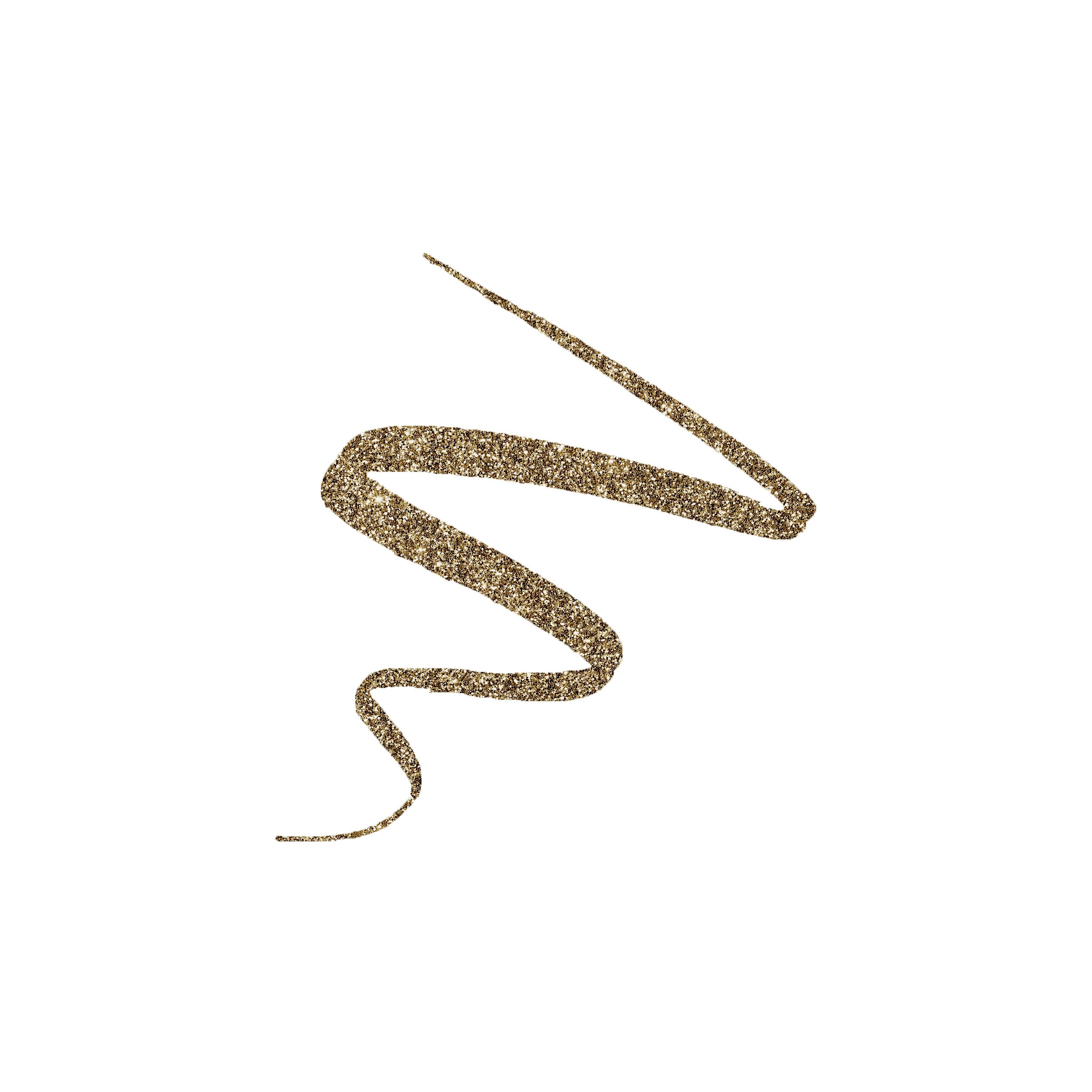 Gold Precise Glitter Eyeliner Swatch