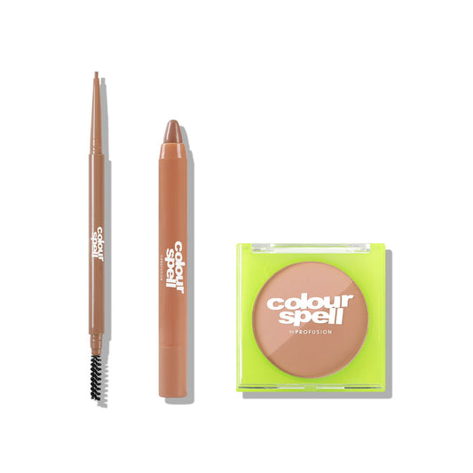 Snatch N' Go set with Face Contour Duo, Eyebrow Pencil Liner and Matte Shadow Stick