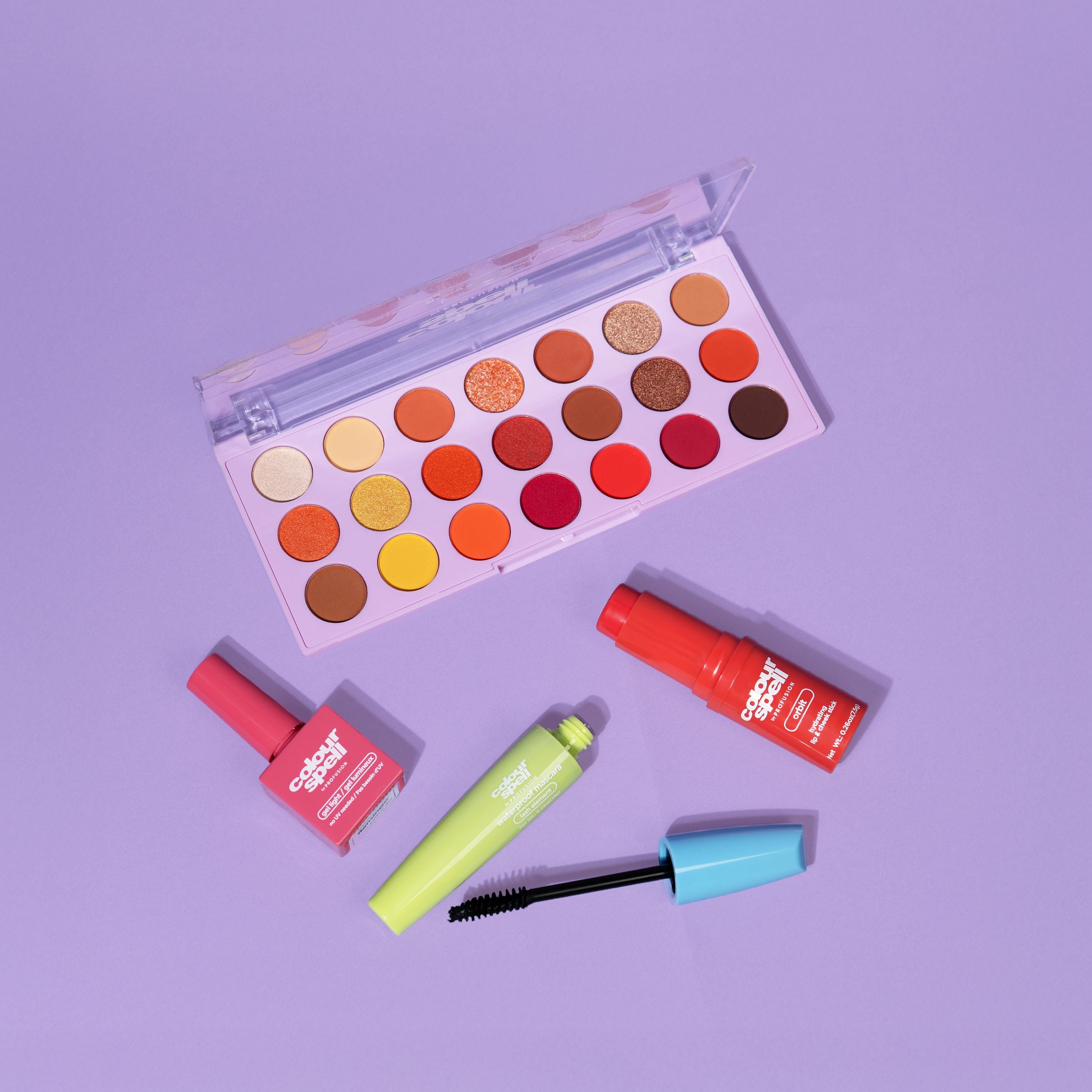 #GRWM Set with 21 Eyeshadow Palette, Waterproof mascara,  Lip & Cheek Stick, Gel Light Nail Polish