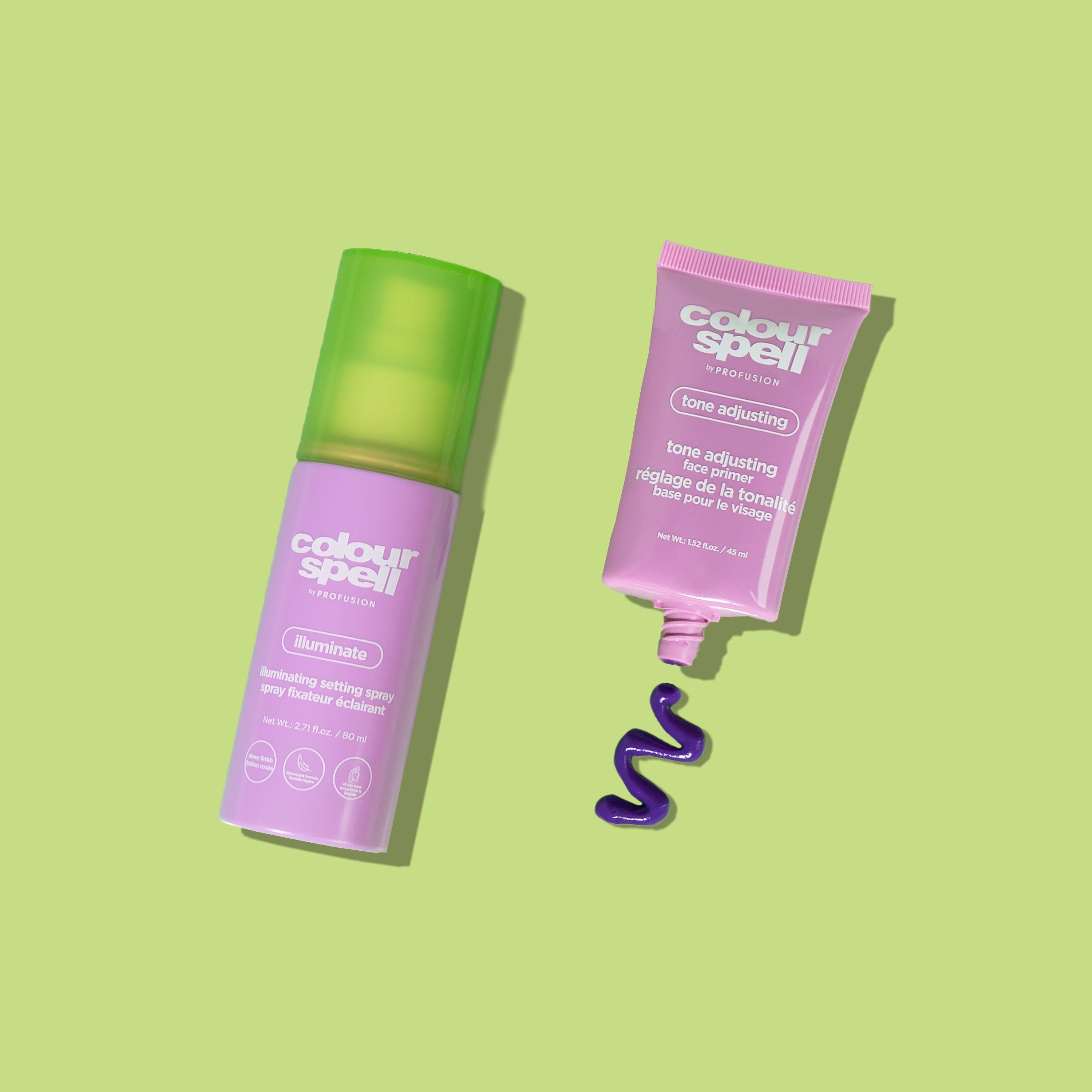 Dew You ! Set including Illuminating Setting Spray and Tone Adjusting Face Primer