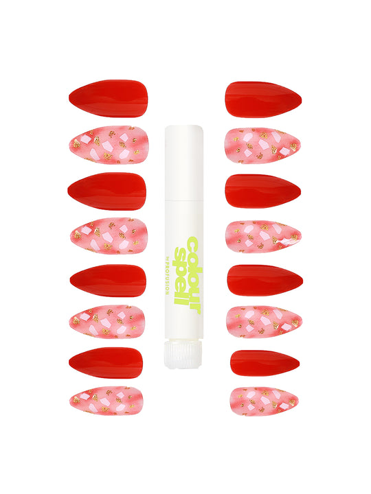 Press On Nails & Glue - Red Hot