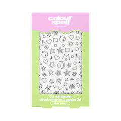 3D Nail Decals -Silver Galaxy