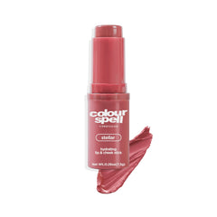 Colour Spell Stellar hydrating lip & cheek stick on a white background