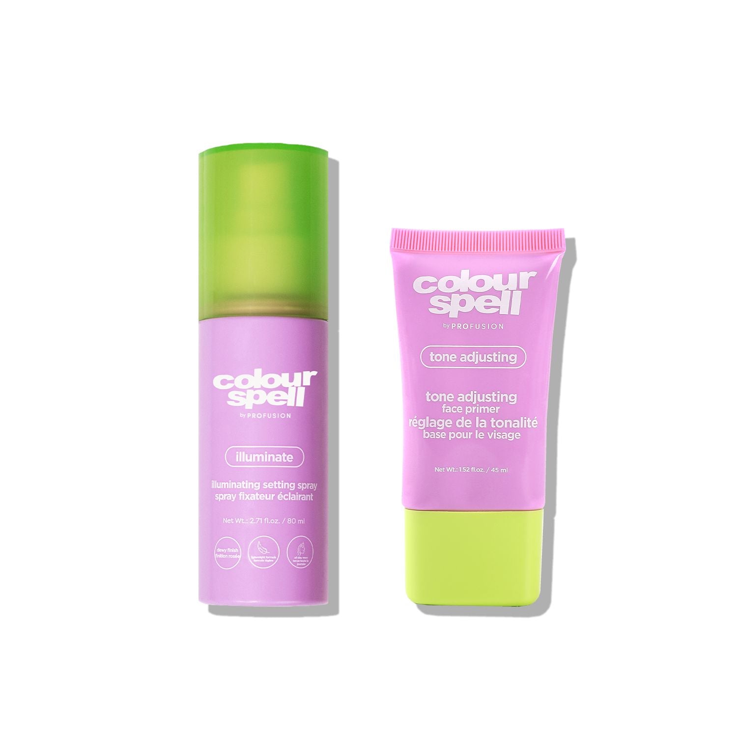 Dew You ! Set including Illuminating Setting Spray and Tone Adjusting Face Primer