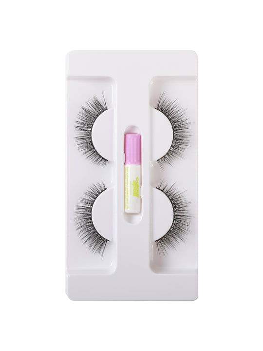 False Eyelashes with Adhesive