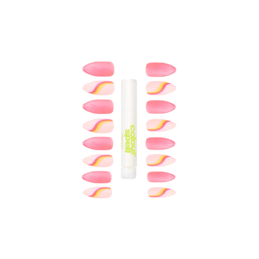 Press On Nails & Glue - Hot Pink