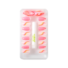Press On Nails & Glue - Hot Pink