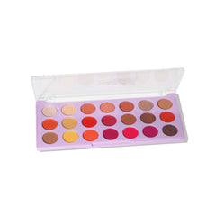 Solstice 21 Shade Eyeshadow Palette Angled and Opened
